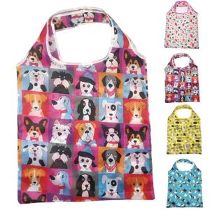 재사용 가능한 쇼핑백 나일론 접이식 식료품 가방 창의적인 친환경 토트백 가볍고 내구성이 뛰어남