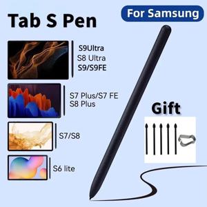 태블릿 펜 스타일러스 터치 연필 S 펜 삼성 갤럭시 태블릿 탭 S8 S9 S9FE S7 FE S6 Lite S7 + S8 + 블루투스가없는 터치 펜