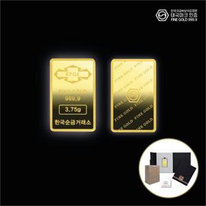 한국순금거래소 순금 골드바 3.75g [24K 99.99% 1돈]