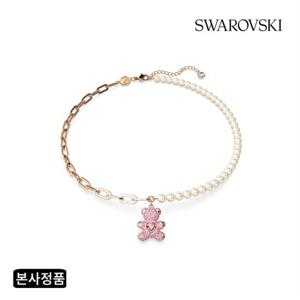[본사정품] Teddy 핑크 로즈골드 크리스털 펄 목걸이 5669166