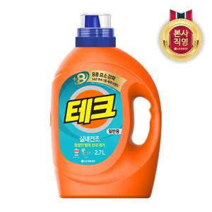 테크 실내건조 액체세제 일반 용기 2.7L x 1개