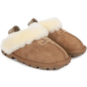 OUW111EB-CHESTNUT 오즈어그웨어 UGG 코케트 백스트랩 양털 슬리퍼