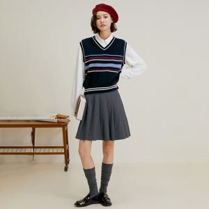 [랭썬]LS_Pleated high waist mini skirt