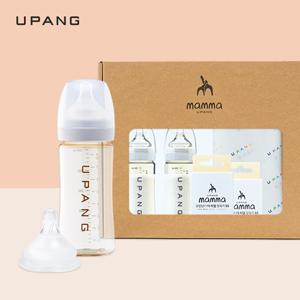 맘마 PPSU 출산선물세트(젖병 250ml 트윈+젖꼭지 2p 2개+ 엠보 손수건5매)