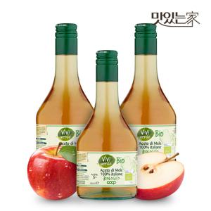 COOP 비비베르데 이탈리아 유기농 애플사이다비니거 천연발효 사과식초 500ml 3병 무첨가물 Non GMO