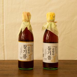 통참깨 100% 저온압착 참기름/들기름 350ml