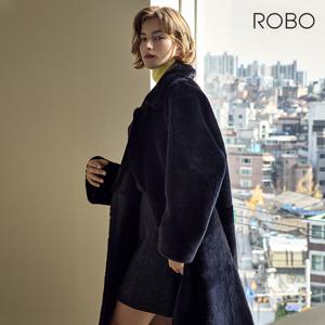 [온플] 로보 24FW 스페인 라도마社 리버시블 더블 롱 무스탕