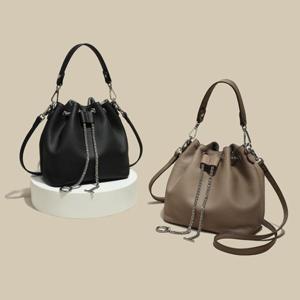 TRENDY BUCKET BAG 트렌디 소가죽 버킷백 복조리백