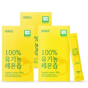 헤밀레 100% 스페인산 유기농 NFC 레몬즙 원액 300g(20gX15포) _3박스