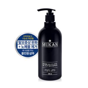 무칸 허브 올인원 두피 샴푸 500ml (탈모샴푸) 식약처보고 탈모증상완화 기능성