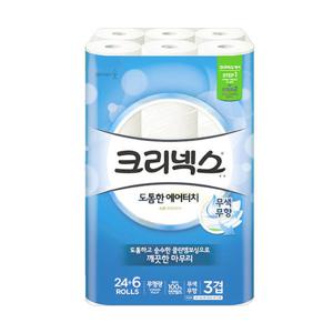 크리넥스 도톰한 에어터치 3겹 30롤 1팩  화장지 휴지