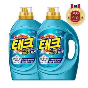 테크 호르몬 특유취 제거 실내건조 액체세제 일반 용기 2.7L x 2개