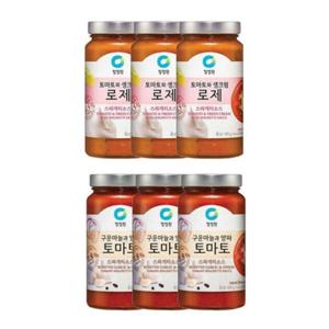 청정원 스파게소스 토마토 600g x 3개 + 로제 600g x 3개