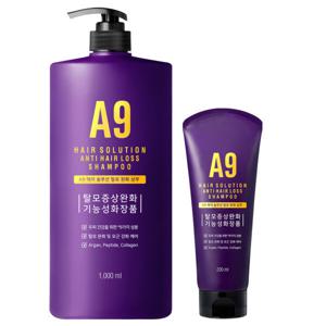 A9 탈모샴푸 대용량 약산성 탈모증상완화 1000ml + 200ml