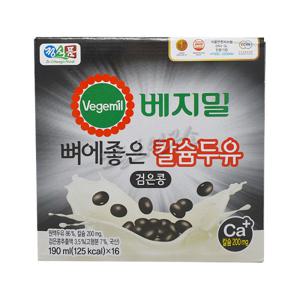 정식품 베지밀 뼈에좋은 칼슘두유 검은콩 190ml X 16팩