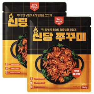 베리벨류 신당 쭈꾸미 약간매운맛 1kg (500gX2개) 4인분