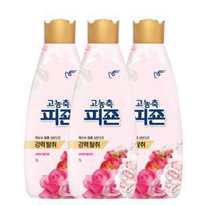 피죤 고농축 섬유유연제 로맨틱플라워 1L x3개 핑크 로즈