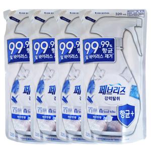 페브리즈 향균 깨끗한향 리필 320ml x 4개~섬유탈취제