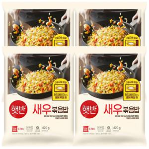 CJ 햇반쿡반 새우볶음밥 420g x 4개 / 냉동식품 간편조리 (리뉴얼 햇반 새우볶음밥 420g x 4개)