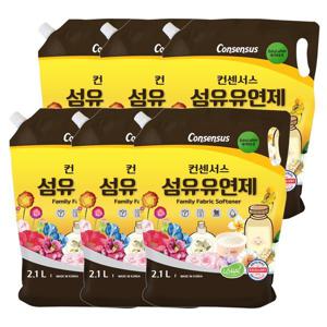 컨센서스 표준형 섬유유연제 베이비로션 2.1L (리필) x6개