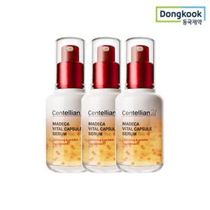 동국제약 센텔리안24 마데카 바이탈 캡슐 세럼 50ml 3개 미백 주름개선 기능성 피부탄력케어 광채 보습 진정 TECA 병풀  브라이트닝 리프팅 기미