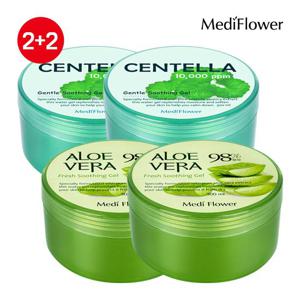 [메디플라워] 알로에베라 프레시 수딩젤x2+센텔라 젠틀 수딩젤x2