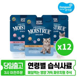 동원 뉴트리플랜 모이스트루 주식파우치 80g x 12개 고양이 습식