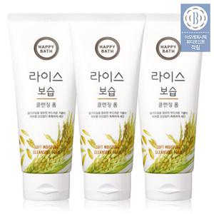 해피바스 라이스&어성초&대나무숲 클렌징폼 200G 3입(옵션)