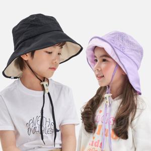 [썬글레이드] UV 솔리드 휘슬 투톤 버킷햇