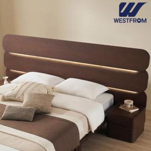 웨스트프롬 프린스 원목 LED 침대 Q/K 확장형+리버 매트 K