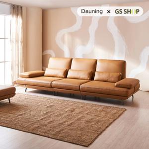 [룸스프레이증정][다우닝] 플라나 3.5인 스윙 전체 통가죽 소파