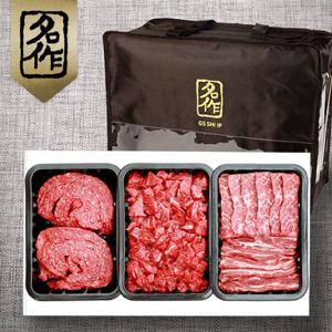 [리얼명작] 경주천년한우 1등급 모듬정육세트 4호 (갈비살500g+국거리500g+불고기500g-총1.5kg/냉장)