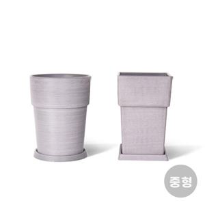 마이플랜트 플라스틱 카멜레온 모던 수지 (중형) 받침세트 화분