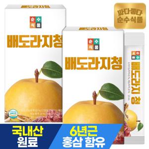 순수식품 배 도라지청 스틱 30포x2박스 총60포 도라지배청