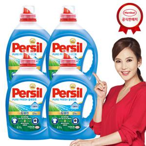 퍼실 딥클린 퓨어프레쉬 실내건조용 2.7Lx4개 겸용+세탁망2종증정