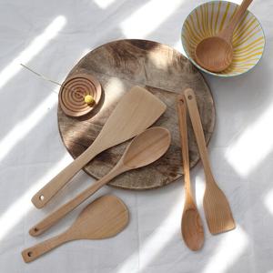 철송 원목조리도구 6종세트/뒤집개/국자/수저세트