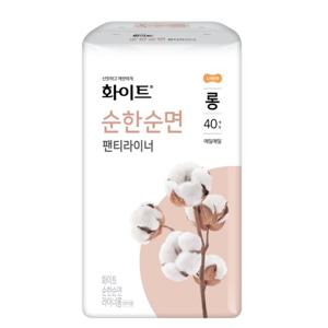 [화이트] 순한순면 라이너 롱 40입