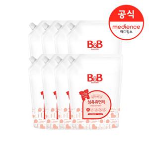 [비앤비] new유연제(자스민)1500ml (캡리필) 8개_R850