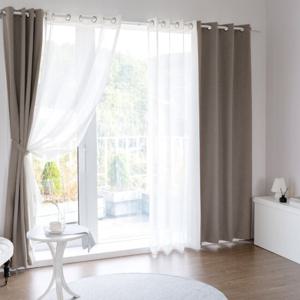 까르데코 트윈어슈어 중형 양면 100%암막커튼+무지 속지커튼 4장