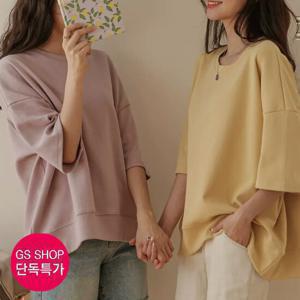[GS단독-저스트원] 곤더 낙낙한 반팔 맨투맨티 6color, 55~88