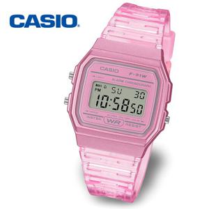 [정품] CASIO 카시오 투명 클리어 F-91WS-4D 공용 전자 손목시계