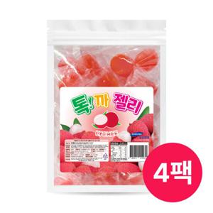 까먹는 톡까젤리 리치맛 175gX4팩 쫀득 리얼과즙