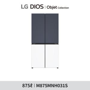 [24년형/1등급/메탈] LG 디오스 오브제 베이직 냉장고 875L M875MNH031S (네이비/화이트)