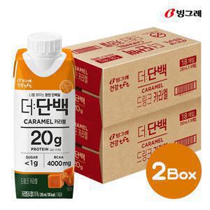 [임박특가] 빙그레 더단백 드링크 카라멜맛 단백질 프로틴음료 250ml 36팩 (소비기한  2025년 2월 21일)