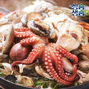 [마녀바스켓]몸보신 해신탕 3인분 (닭1.1kg+티백1팩+전복(3미)120g+새우10미+돌문어200g내외+칼국수300g)