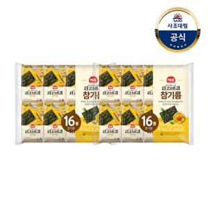 [사조대림] 해표 더고소한김 참기름김 (4g16봉/도시락김) 2개