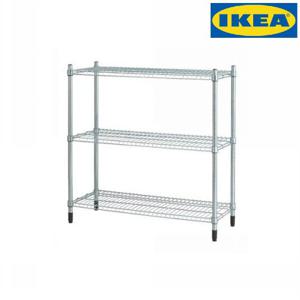 이케아 OMAR Shelving unit 선반(92*36*94) 001.672.07/철제/다용도선반/메탈/3단/가원