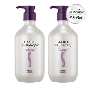 실크테라피 샤인 헤어팩 트리트먼트 화이트머스크 500ml x 2개