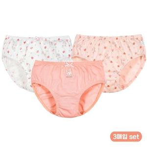 [바풀]바풀 PL SS38-116 아동팬티 순면 유아 여아 팬티 삼각 3매입 세트