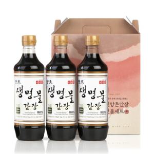 [신앙촌] 양조간장 선물세트 진 13호 ( 생명물간장 860mL×3 )